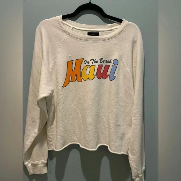 Free People/Retrobrand Maui Distressed Sweatshirt - Picture 3 of 6